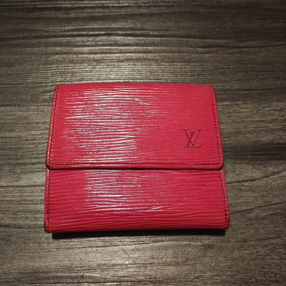 Louis Vuitton Red Epi Leather Elise Wallet